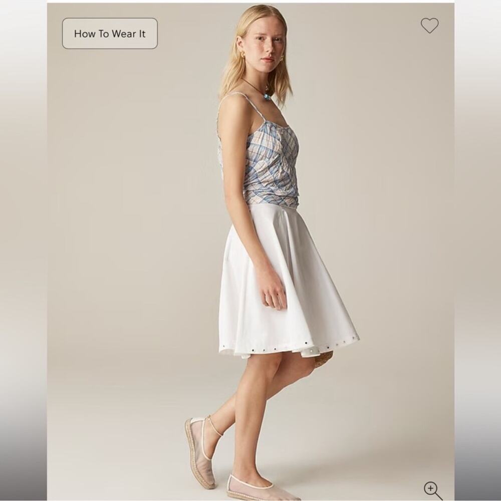 J.Crew Circle skirt with mirror embellishments